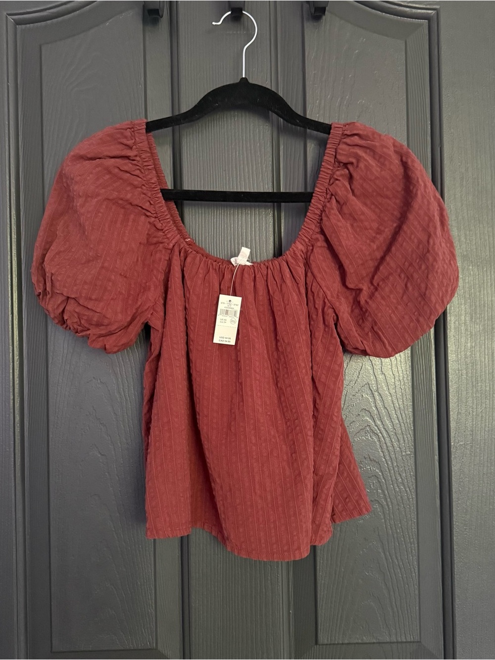 Aerie Puff-Sleeve Square Neck Top